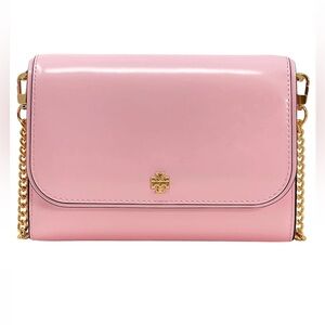 Tory Burch Emerson Chain Wallet Patent Leather Crossbody like new!!